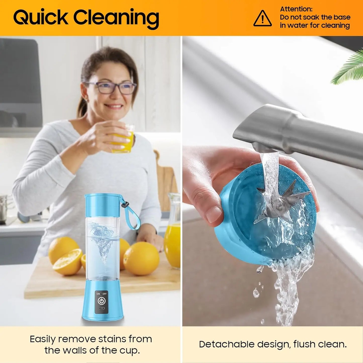 380ml household juice mixer mini electric juicer USB rechargeable smoothie smoothie shake