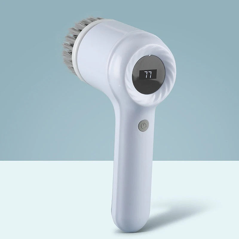 Electric Spin Scrubber, Bathroom Cordless Cleaning Brush Power Scrubber with 5 Replaceable Brush Heads