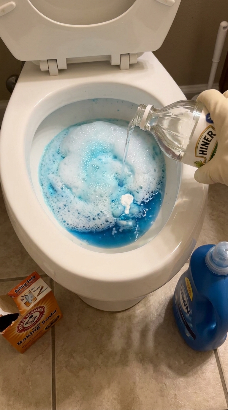 Dish soap cleaning tricks to dissolve toilet stains without scrubbing