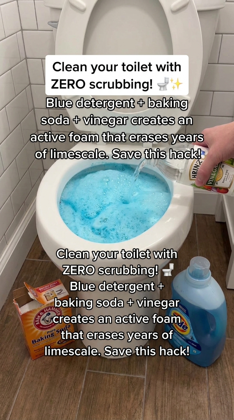 Easy bathroom cleaning routine using dish liquid and vinegar mixture