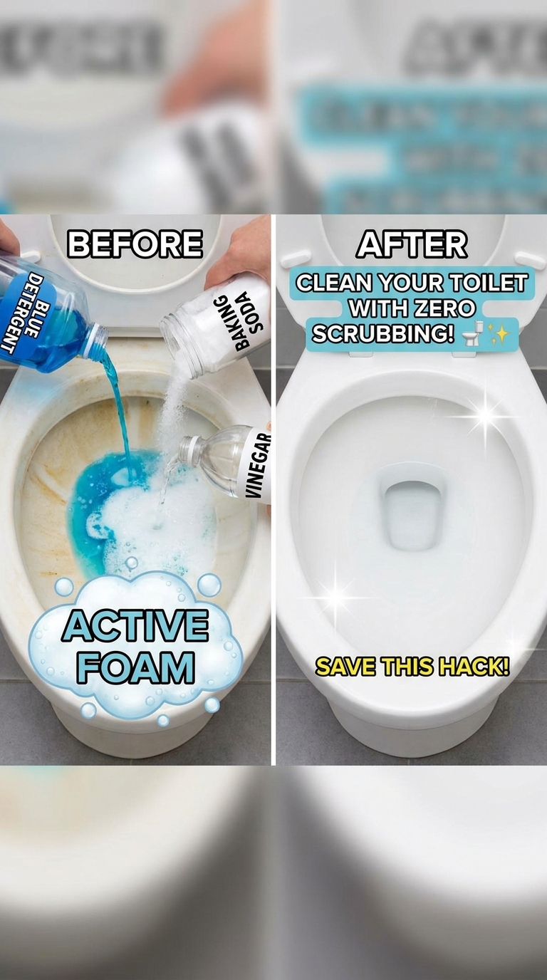Viral zero scrub cleaning method for a sparkling fresh toilet bowl
